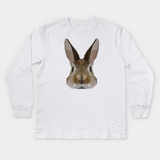 rabbit lowpoly art Kids Long Sleeve T-Shirt